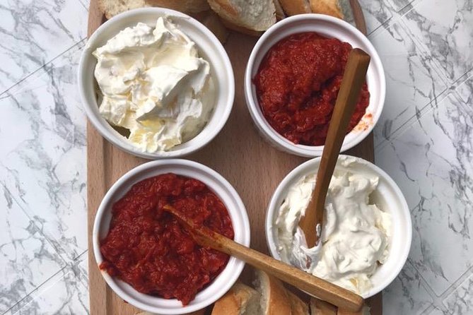 Food Tasting at Locals Favorite Farmers Market in Belgrade - Čvarci, a salty change of pace