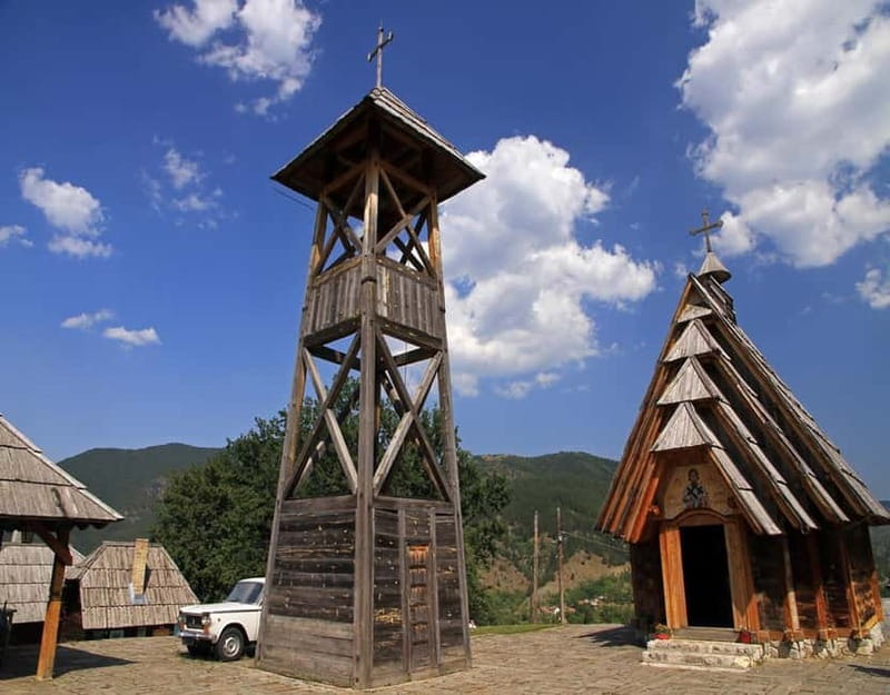 From Belgrade: Drina River House, Sargan 8 Train & Drvengrad - The Drina River house and its student builders