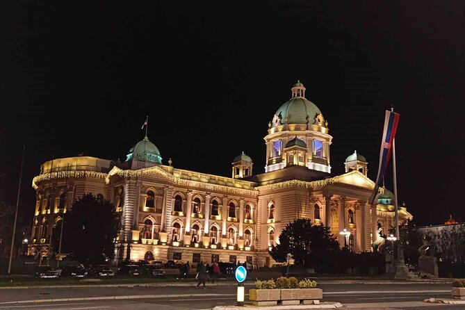 NATO Bombing of Belgrade Historical Tour - The National Assembly in a ten-minute stop