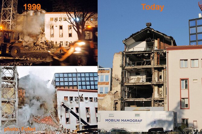 NATO Bombing of Belgrade Private Tour - RTS and the monument called Why